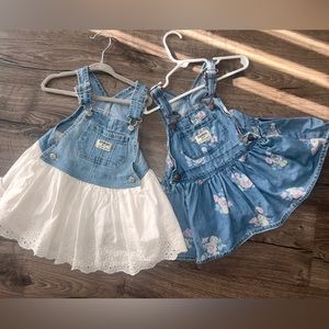 Set of OshKosh B’Gosh Overall Dress